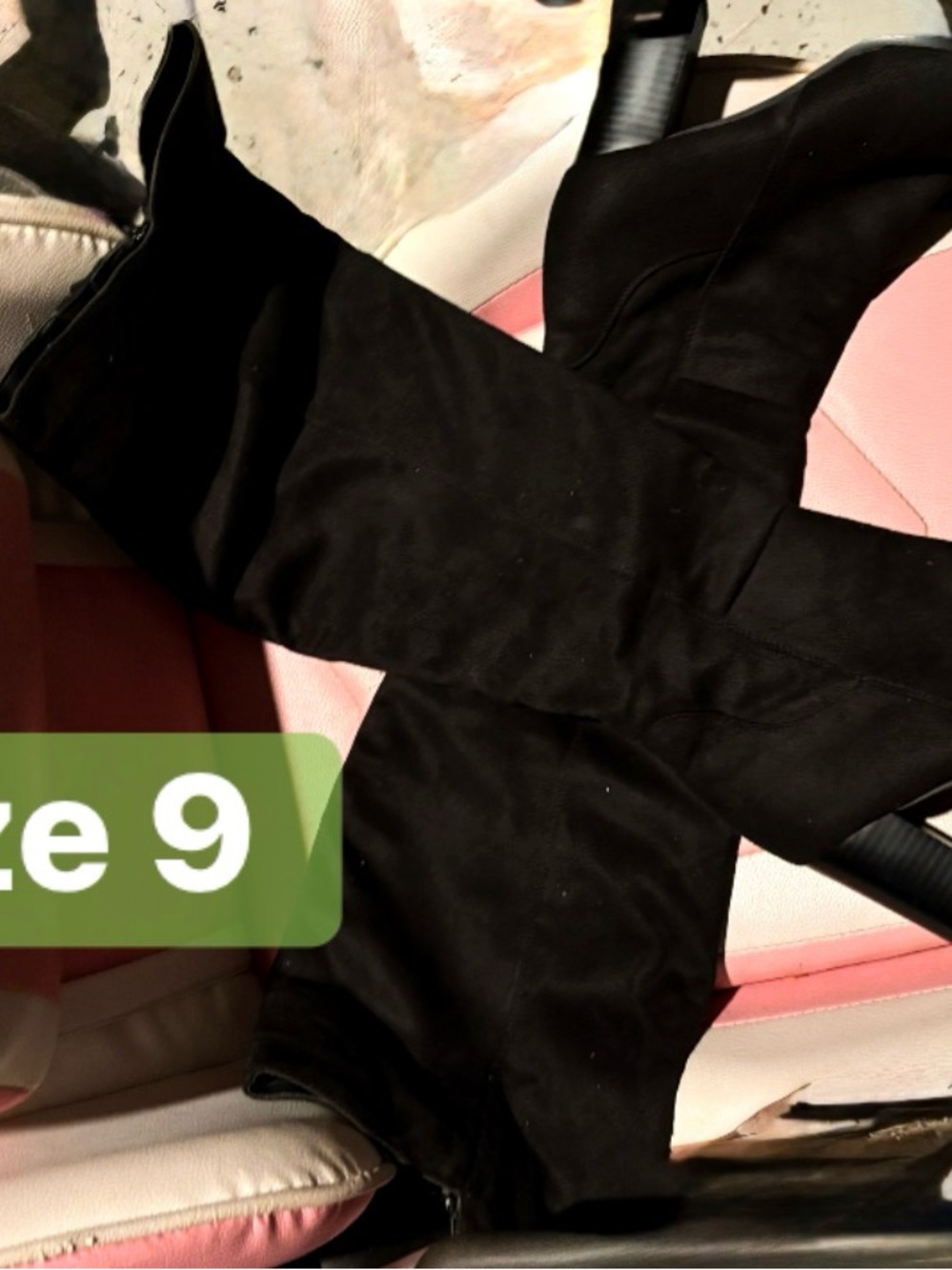 Black Women's Over-the-Knee Boots - Size 9